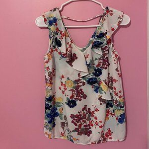 White blouse with flowers